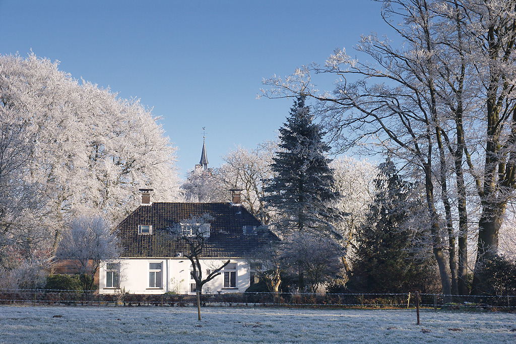 Het esdorp Anloo in de winter