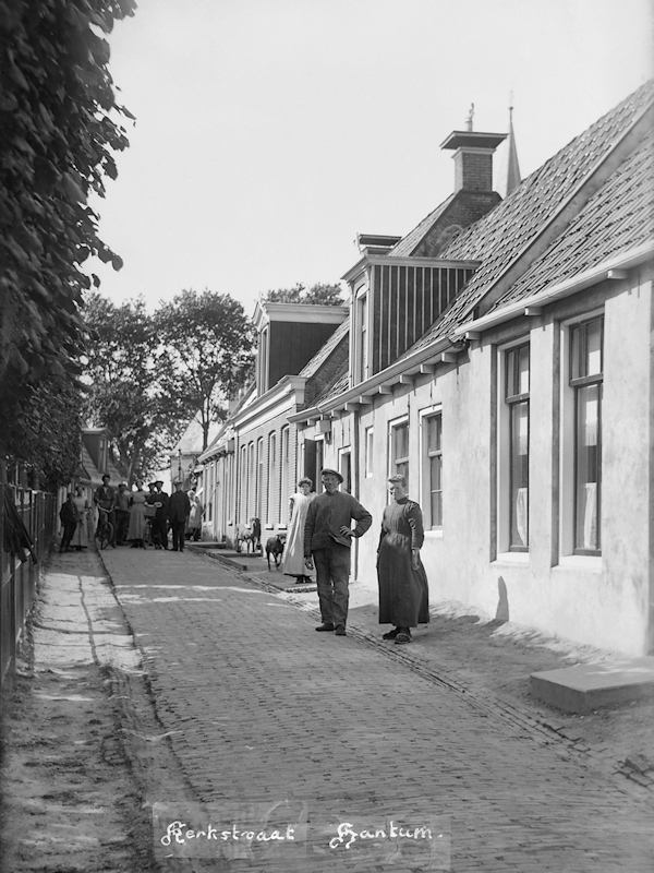 De Grutte Stege in Hantum op een historische foto uit 1916