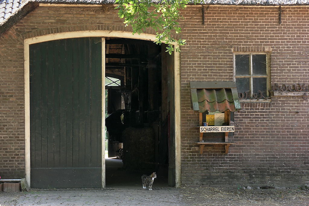 Huis met doorrijschuur af doorrijstal