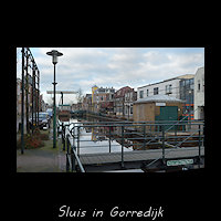 Gorredijk , sluis in het centrum van het dorp
