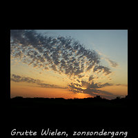 Grutte Wielen, zonsondergang boven de Koekoekspetten
