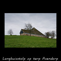 Langhuisstolp op de terp Avendorp bij Schagen NH