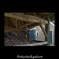 Ankerbalkgebint van een Zuddenschuur te Orvelte