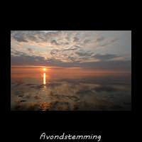 Zonsondergang op het Wad
