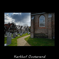 Kerkhof met kerkmuur in Oosterend