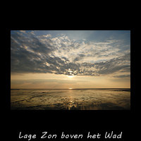 Zonsondergang boven de Waddenzee