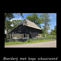 Wieringer boerderij met hoge schuurwand in Oosterklief